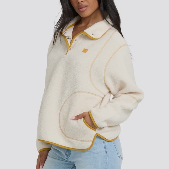 Billabong Jackets & Blazers - Billabong Streamer Half Snap Sherpa Fleece Pullover